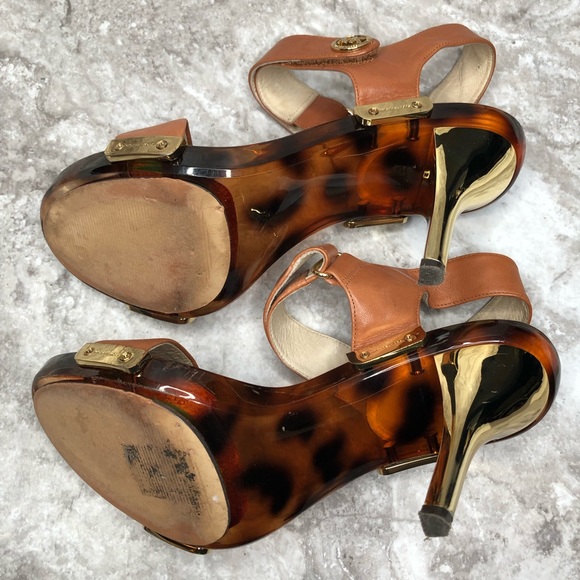 Michael Kors Lani tortoise shell lucite gold heel - Picture 4 of 7
